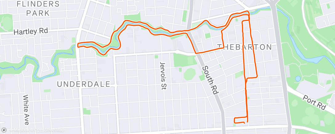 Map of the activity, Morning Run