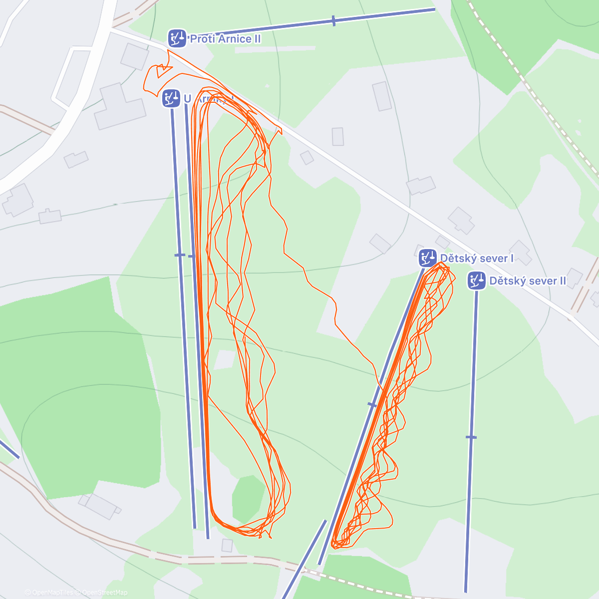 Map of the activity, Morning Alpine Ski