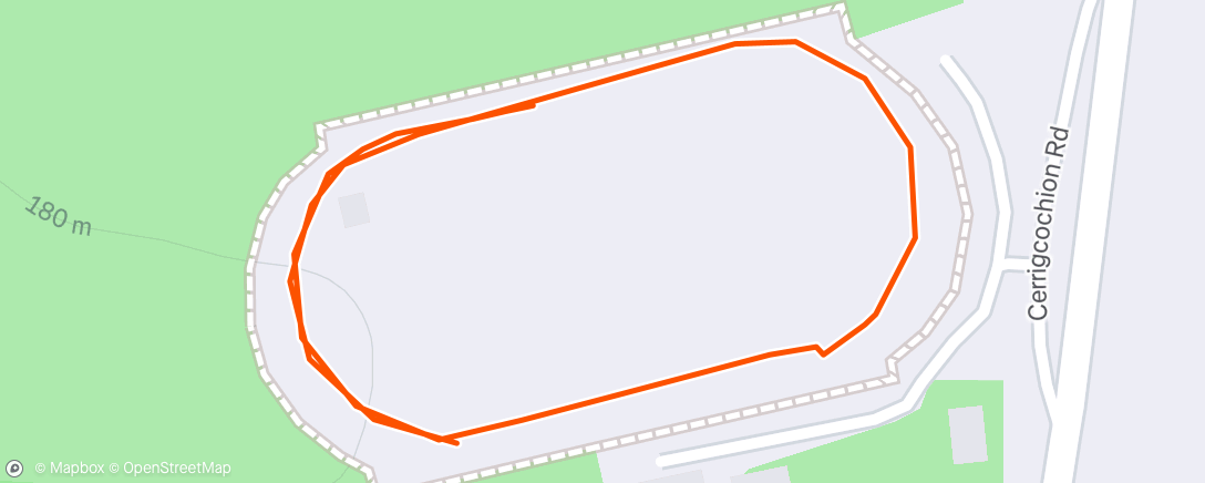 Map of the activity, Evening Run