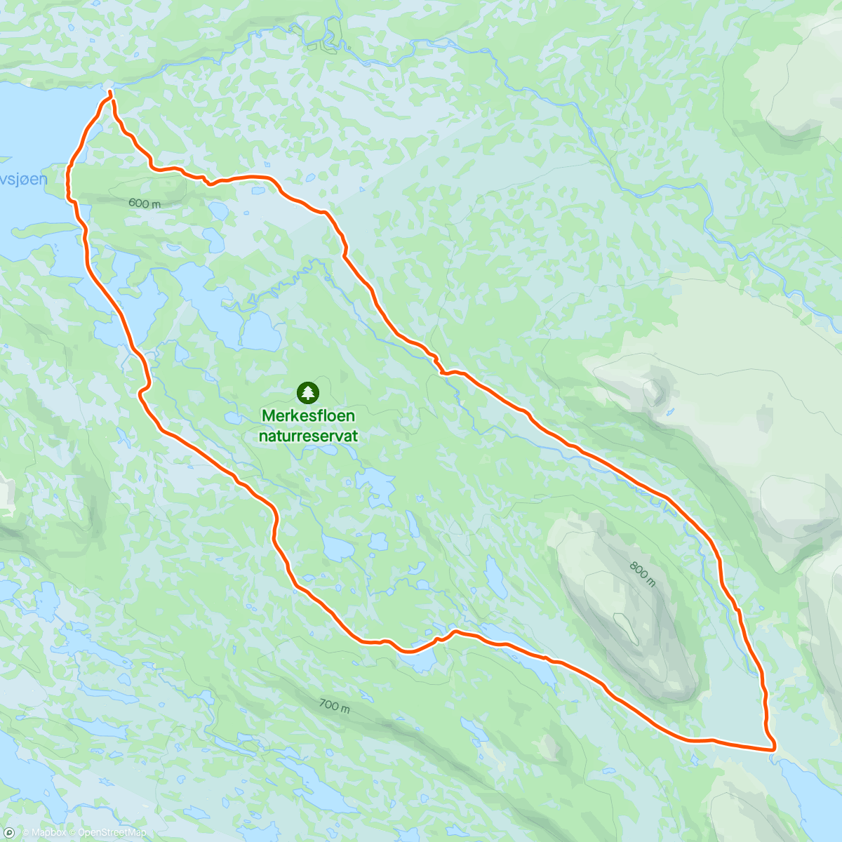 Map of the activity, Langtur  på fjellski⛷️🌞