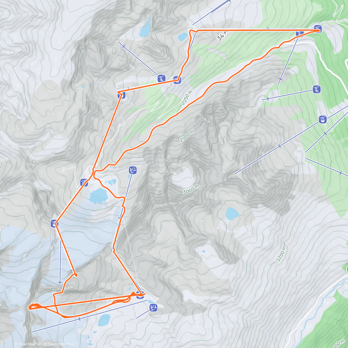 Карта физической активности (Morning Alpine Ski)