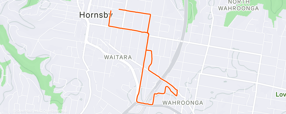 Map of the activity, Morning Run