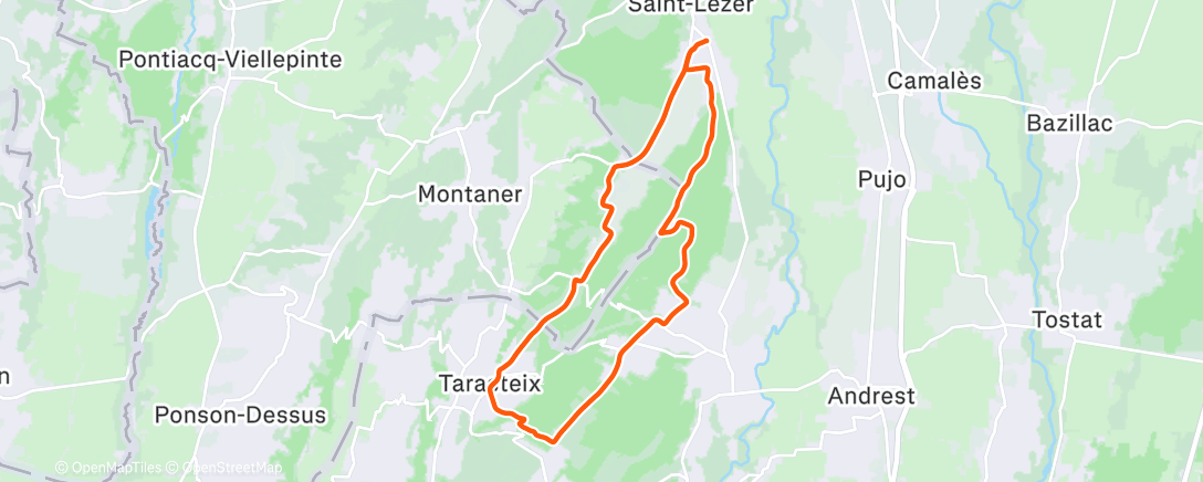 Map of the activity, Sortie vélo dans l'après-midi