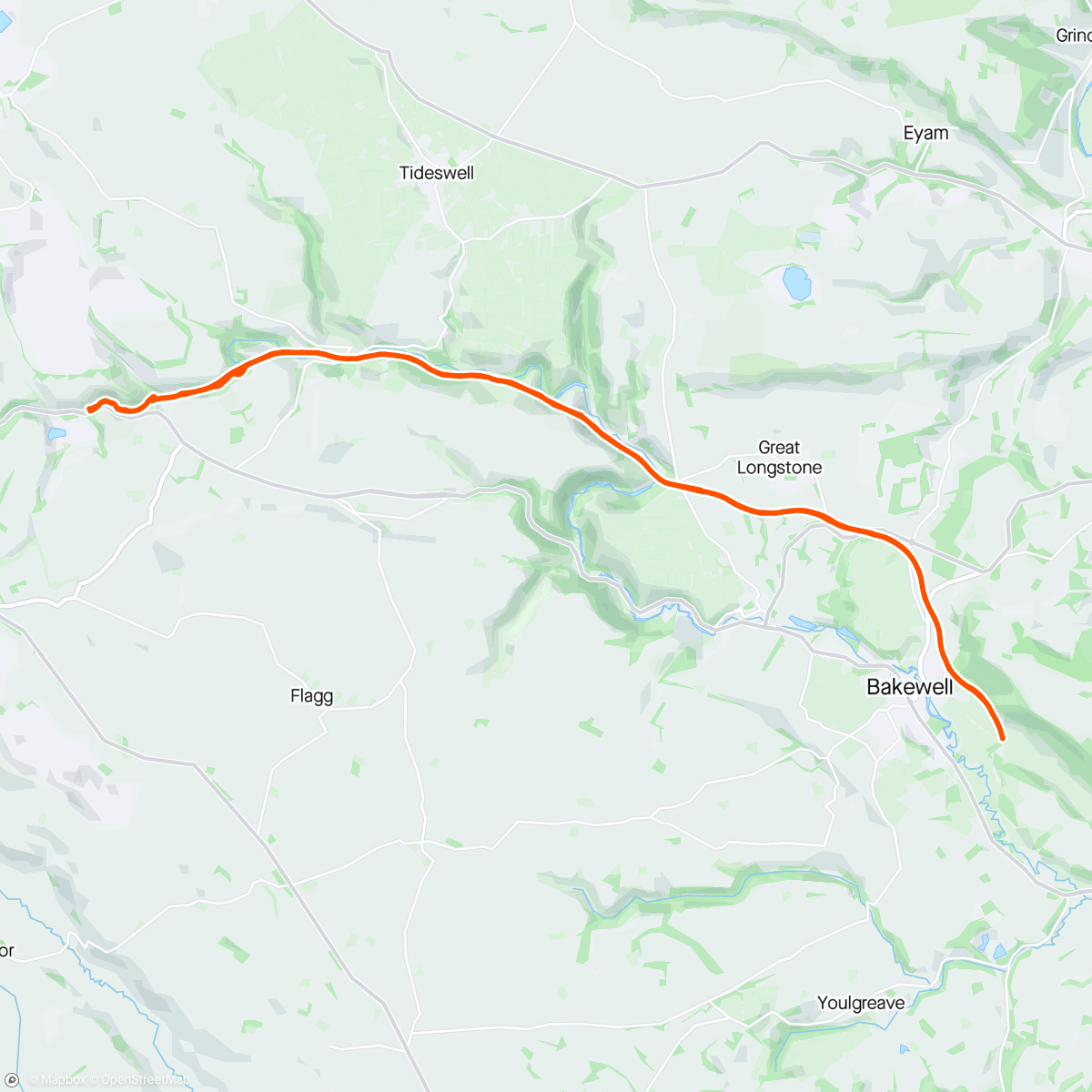 Mapa da atividade, Monsal Trail Family Ride