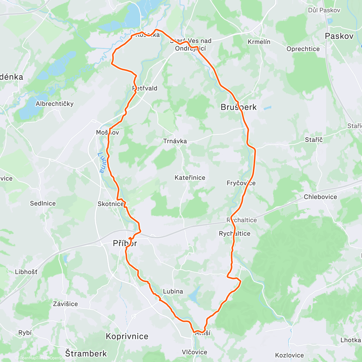 Map of the activity, Rege okruh