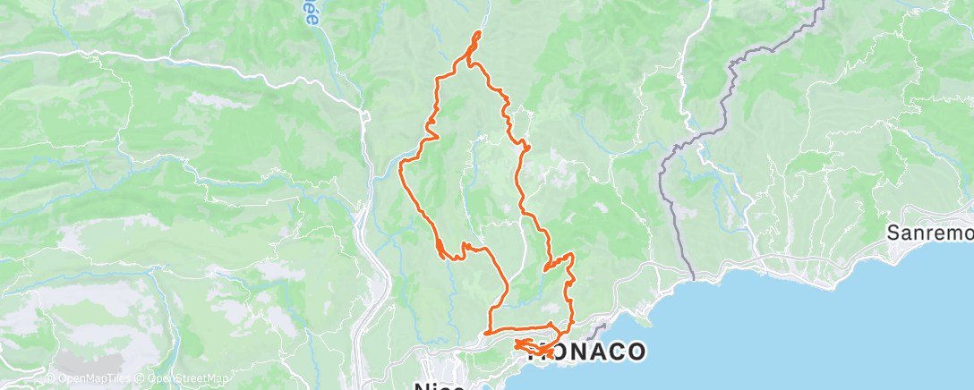 Carte de l'activité Cycling