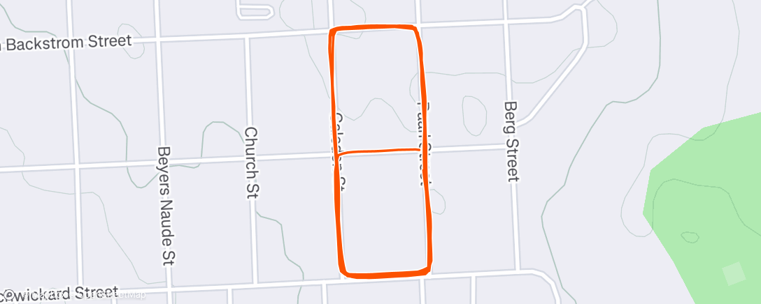 Map of the activity, Morning Run