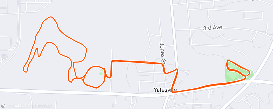 Map of the activity, Happy Hour in Lincoln Afternoon Run