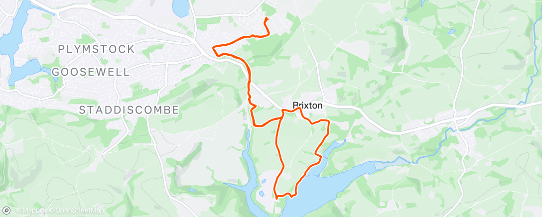 Map of the activity, Afternoon Run