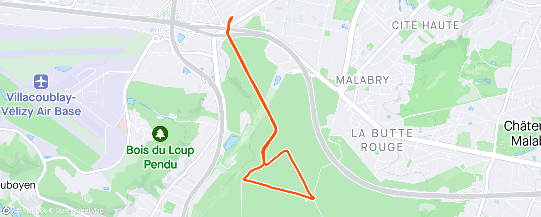 Karte der Aktivität „Course à pied le matin”