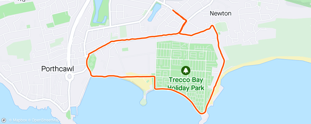 Map of the activity, Lunch run