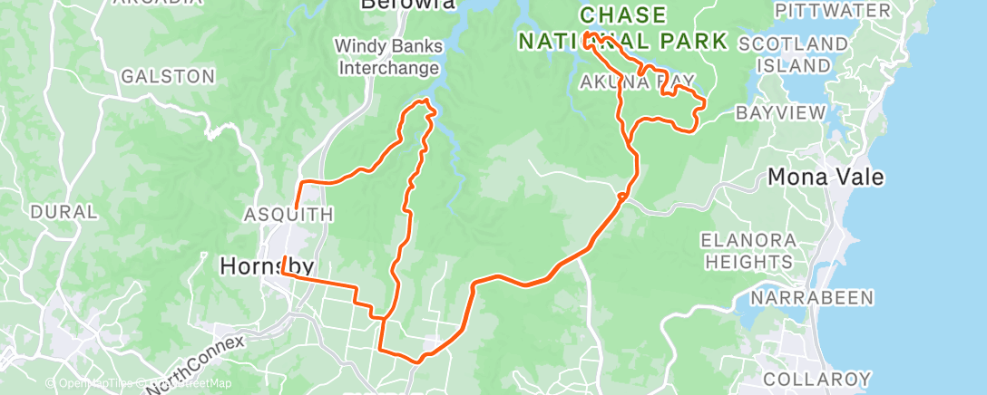 Map of the activity, Morning Ride