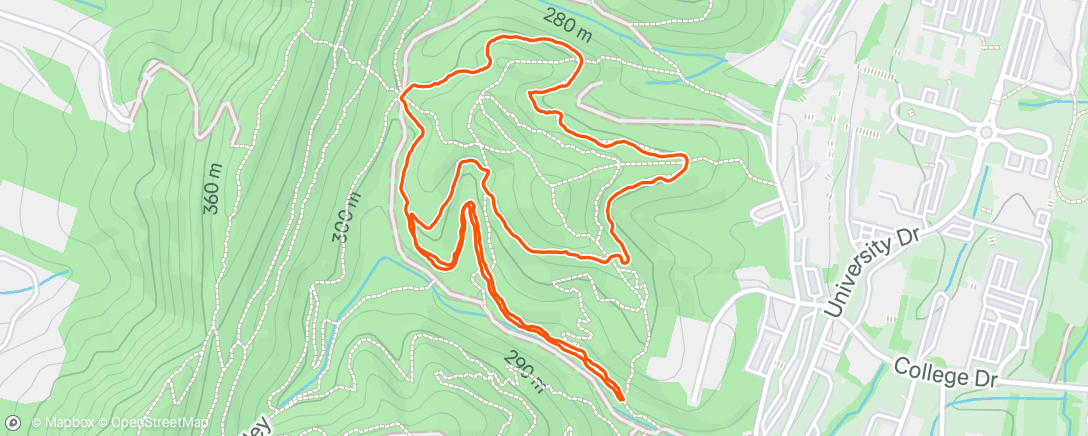 Map of the activity, Morning Hike