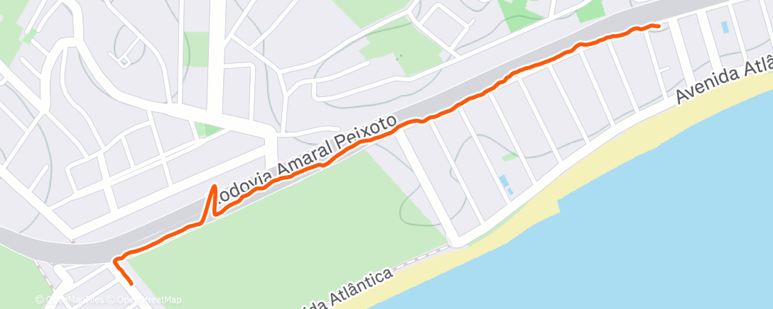 Map of the activity, Caminhada matinal
