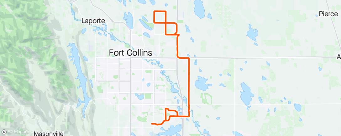 Map of the activity, Lunch Ride