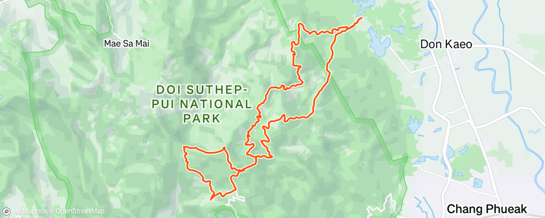 Map of the activity, Morning Trail Run