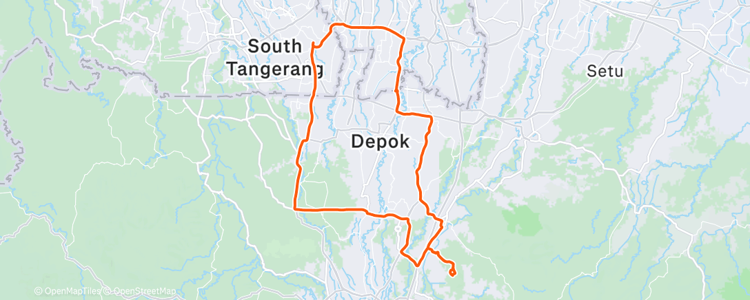 Map of the activity, Outdoor cycle