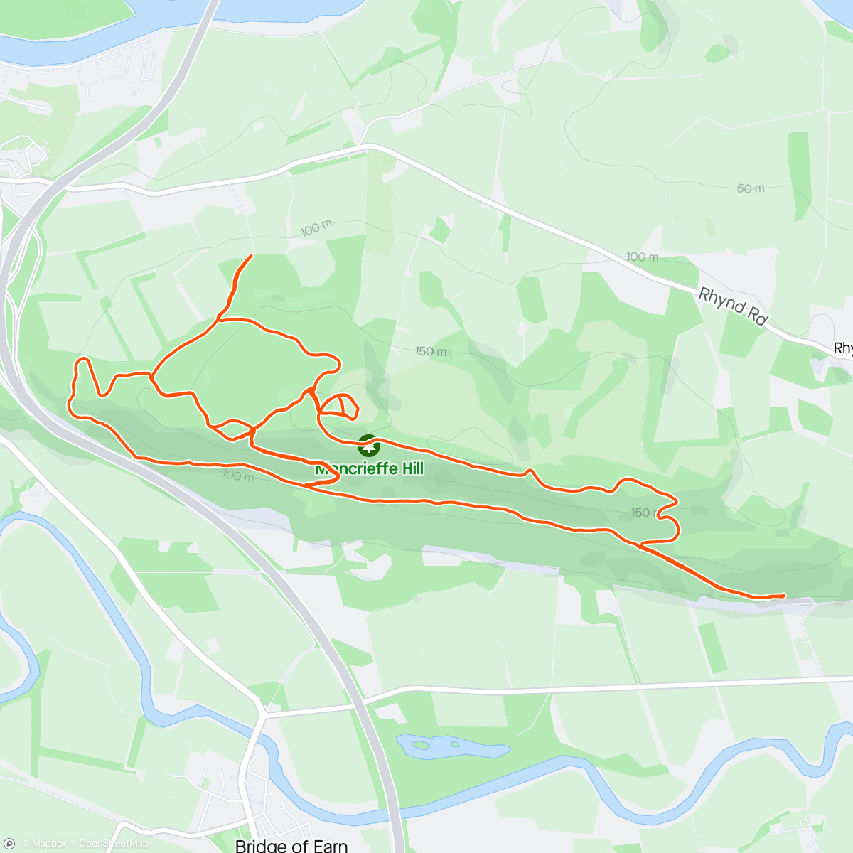 Mapa da atividade, Moncrieffe Hill