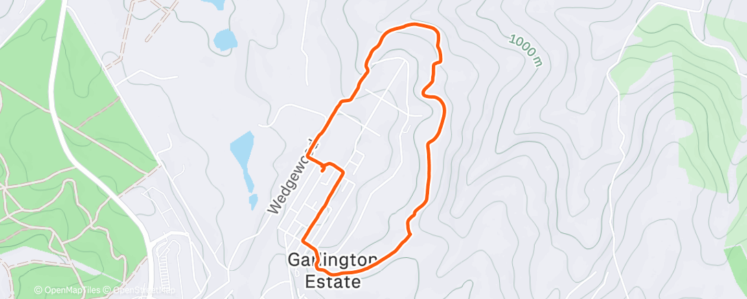 Map of the activity, Morning Walk