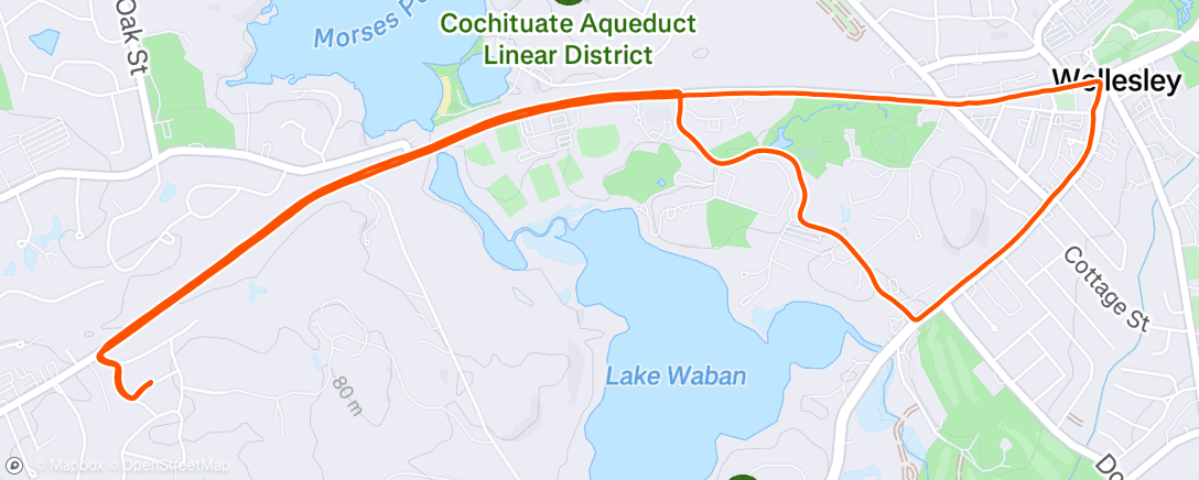 Map of the activity, Morning Run