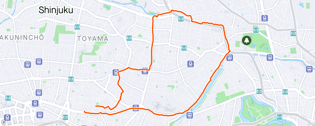 Map of the activity, Exploring the non-dodgy side of Shinjuku (ft Anytime fitness)