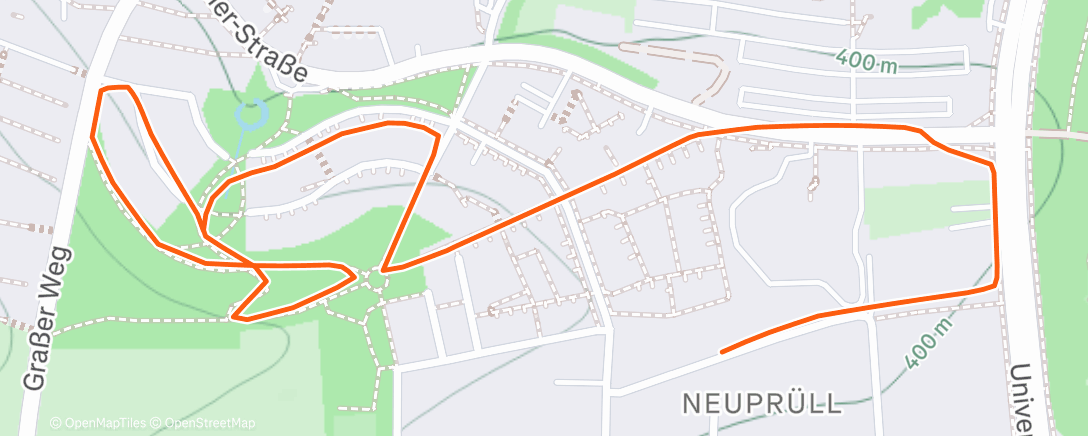 Map of the activity, Mittagslauf