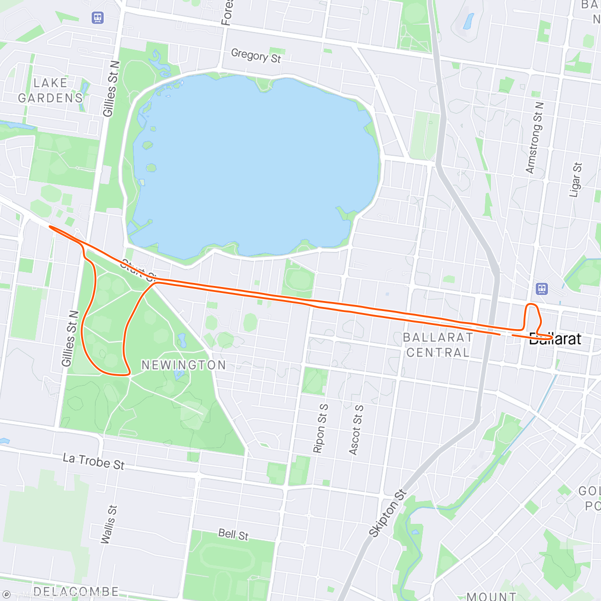 Mapa de la actividad, Lunch Run