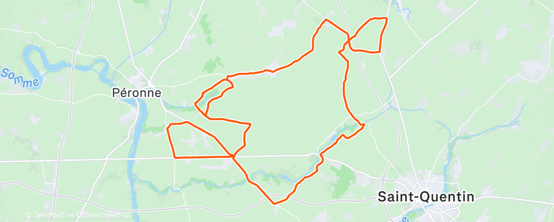 Map of the activity, Lunch Ride