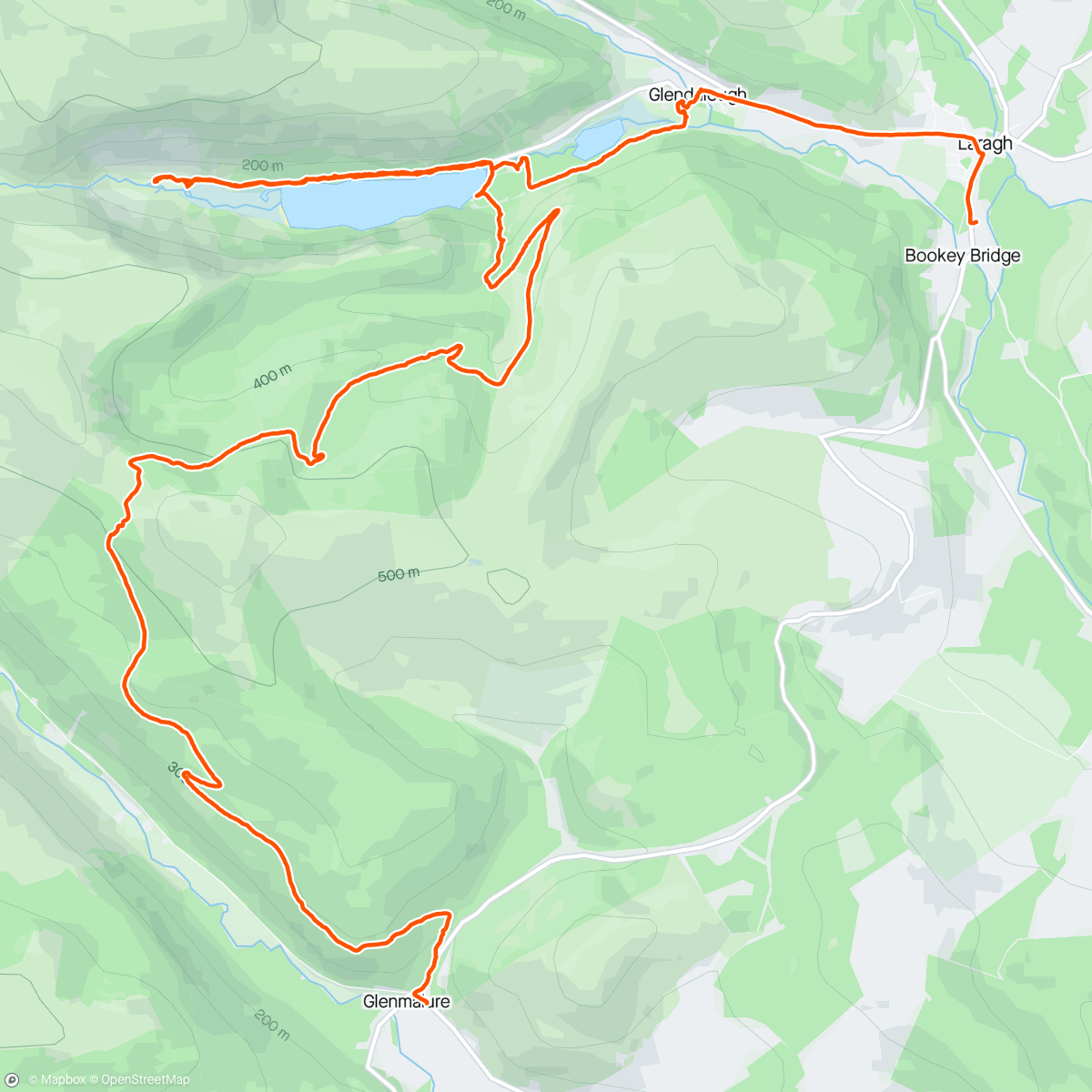 Map of the activity, Day 1: Glendalough
