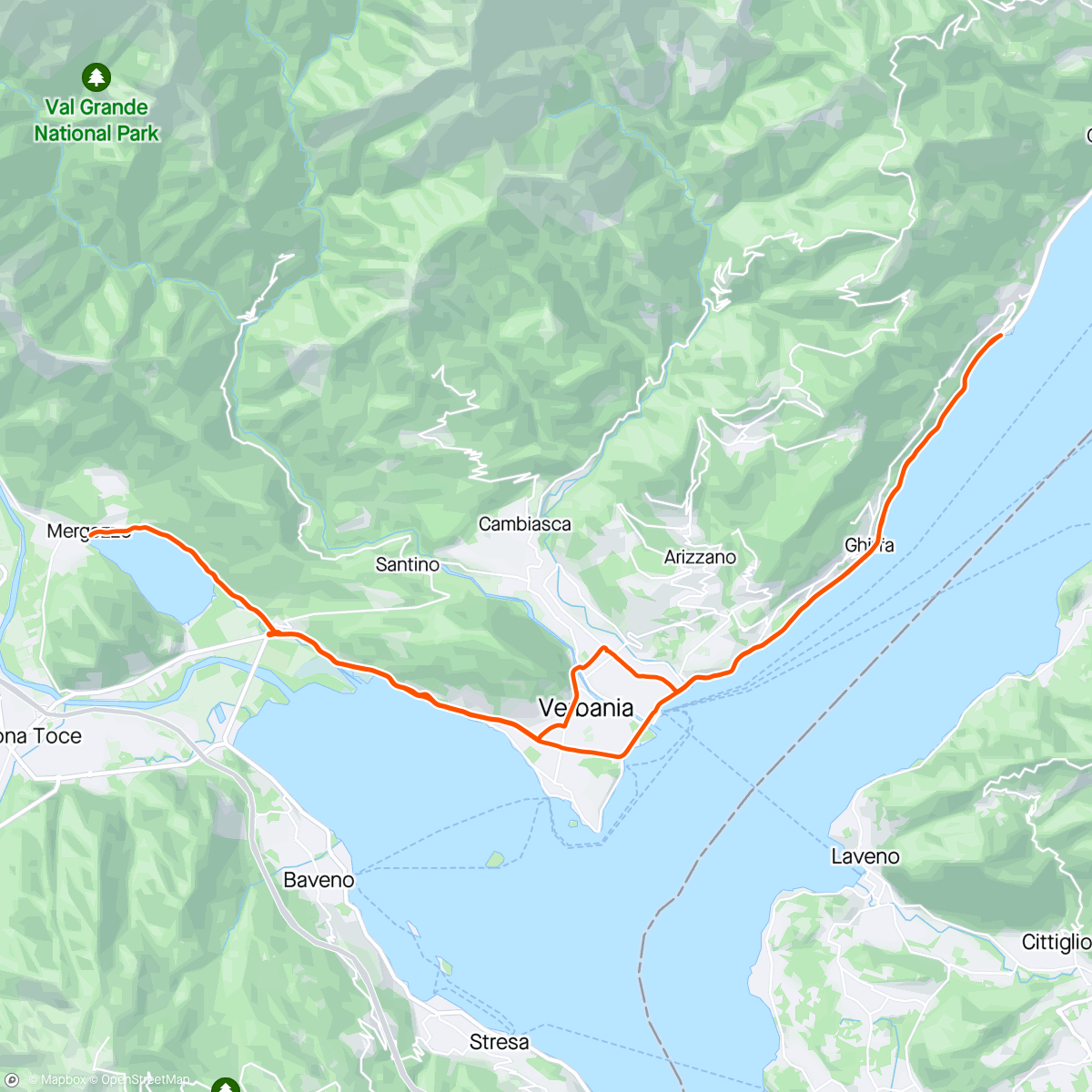 Map of the activity, Mergozzo Oggebbio