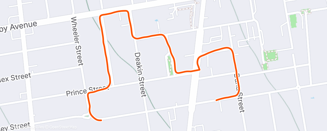 Map of the activity, gym and back