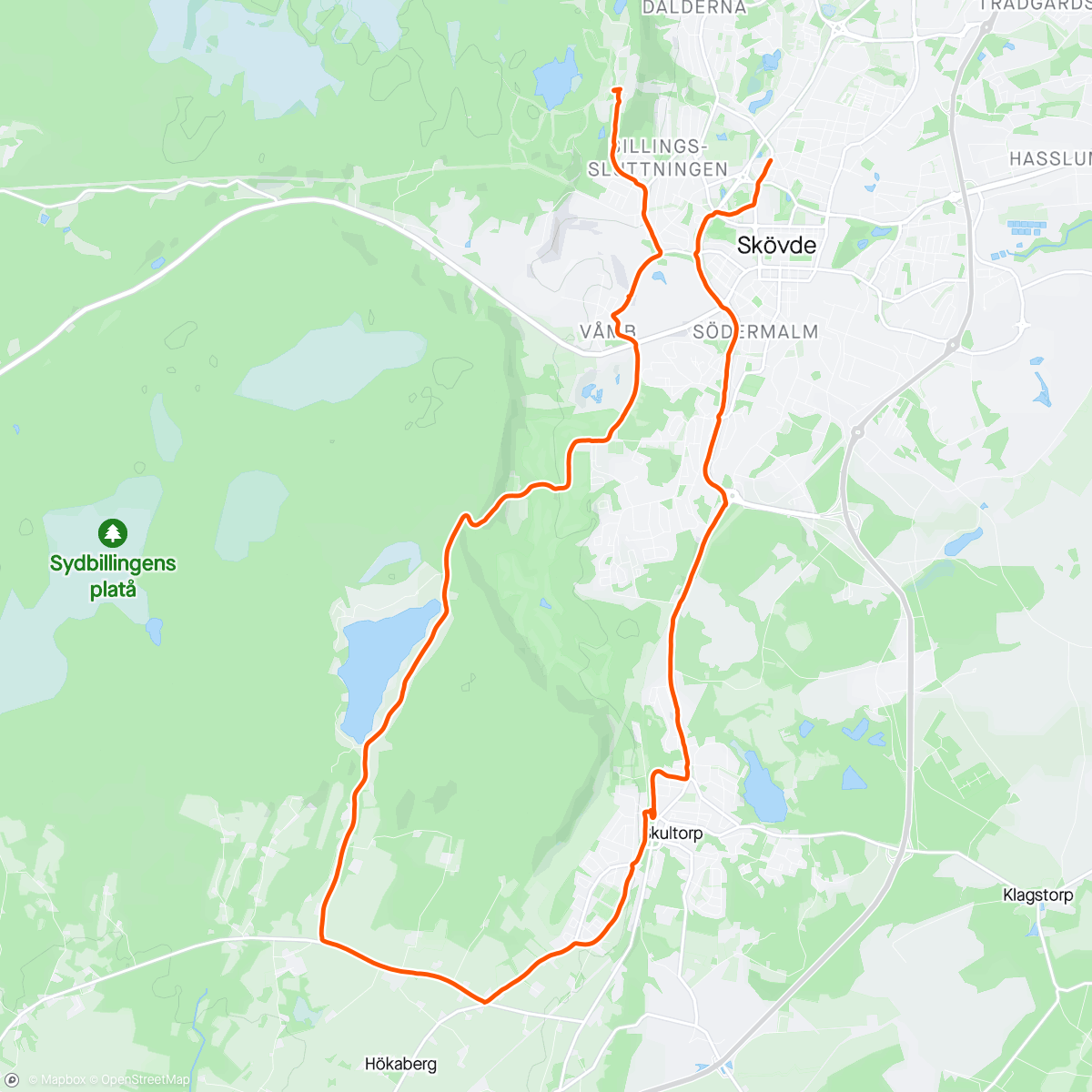Map of the activity, Simsjön