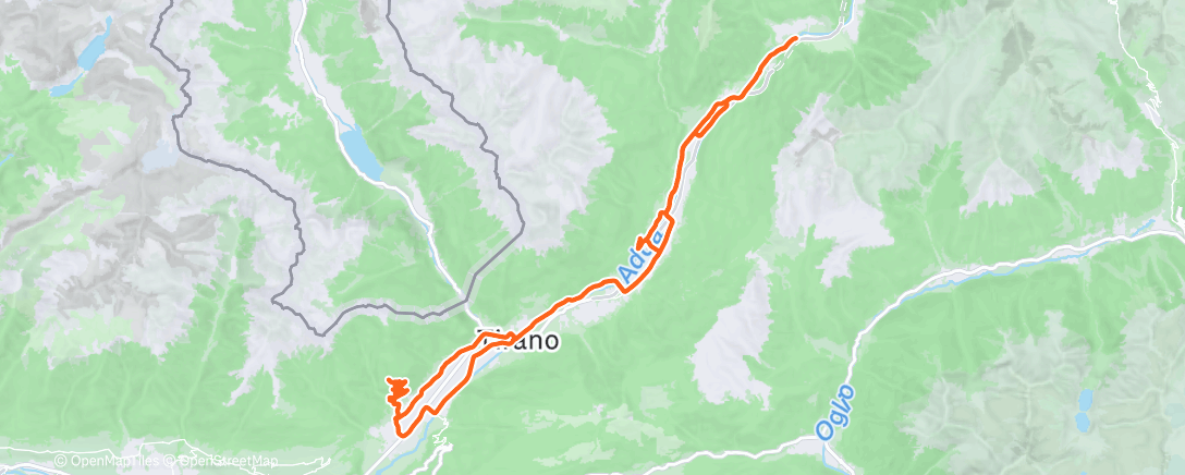 Карта физической активности (Pedalata dell'ora di pranzo)