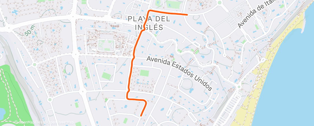 Map of the activity, Morning Run