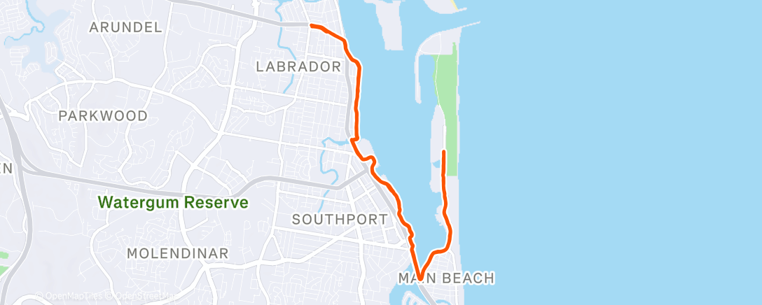 Map of the activity, Morning Run