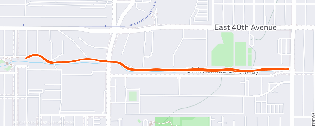 Map of the activity, Morning Run