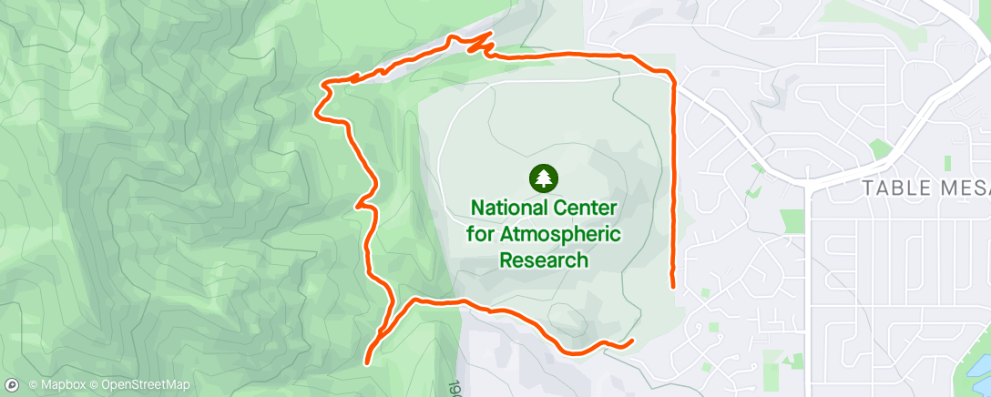 Map of the activity, Mud snow hike