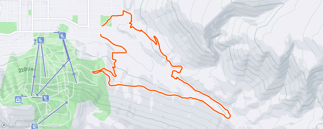 Map of the activity, Afternoon Hike