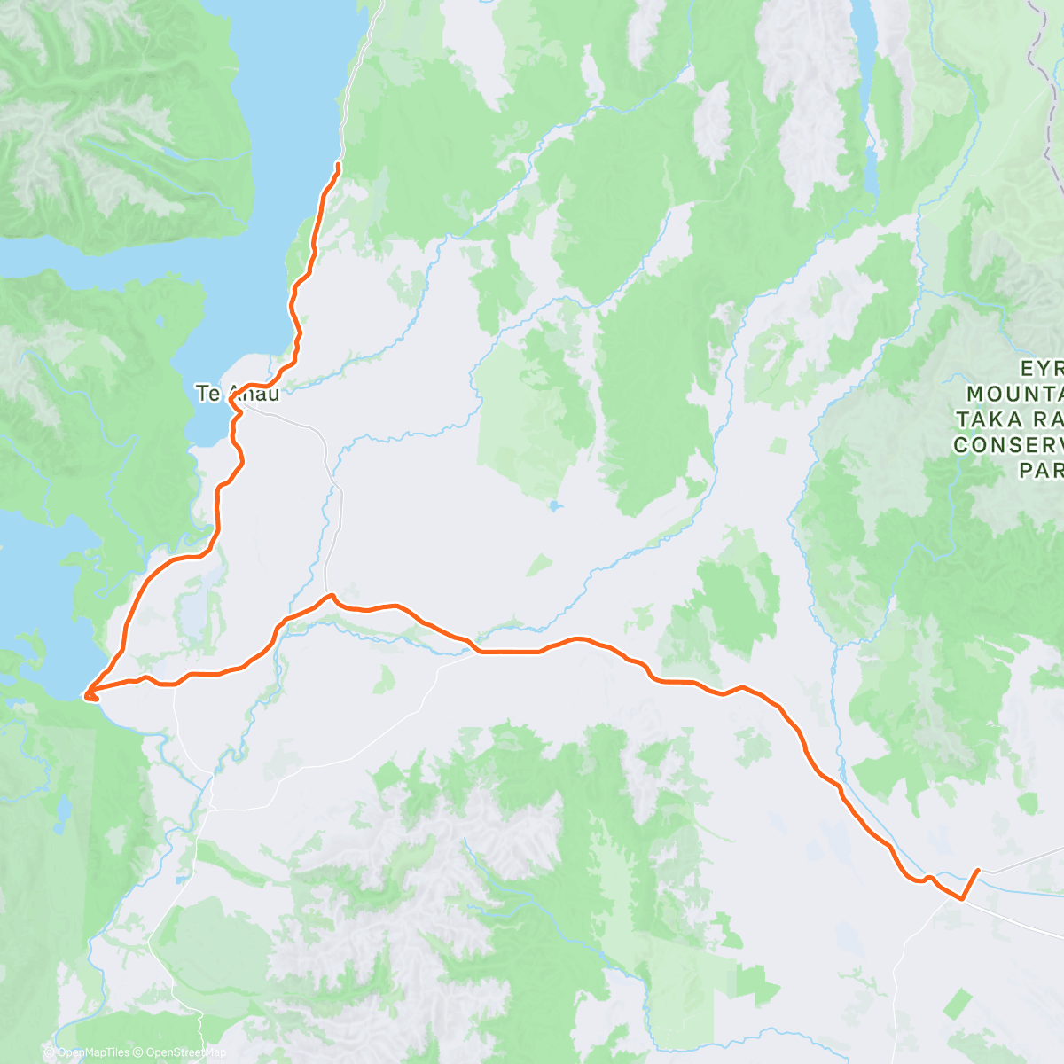 Карта физической активности (ROUVY - S2S Day 5b Te Anau ~ New Zealand)