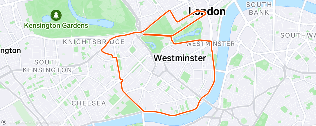 Map of the activity, Zwift - Greater London Flat in London