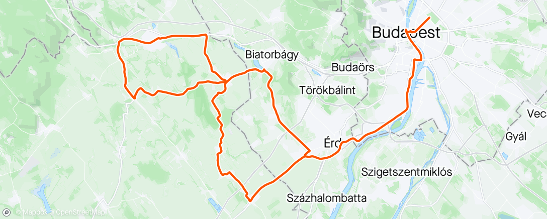 Map of the activity, Tour of Hungary