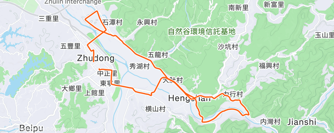 Map of the activity, Night Gravel Ride