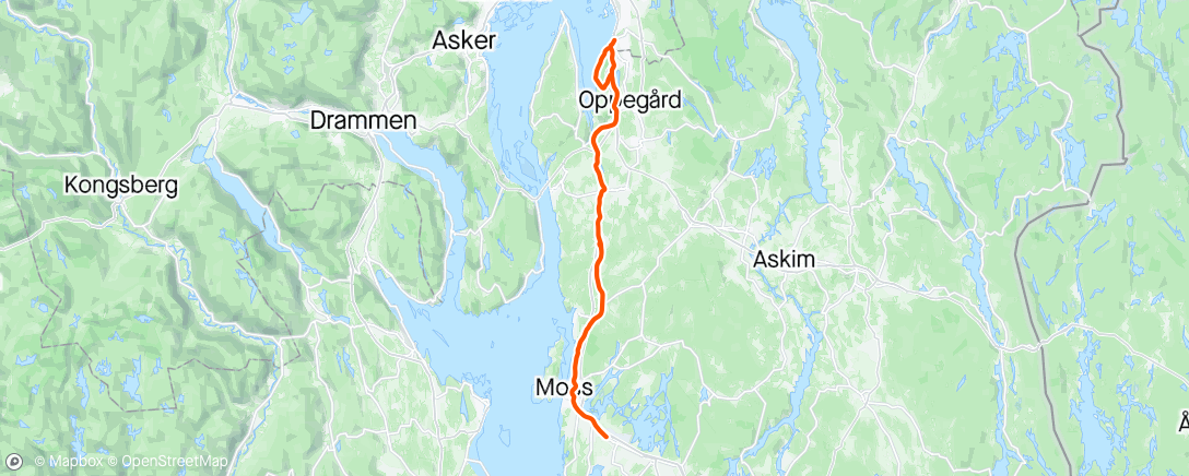 Map of the activity, Lunch Ride. Tur til gamle trakter 😎