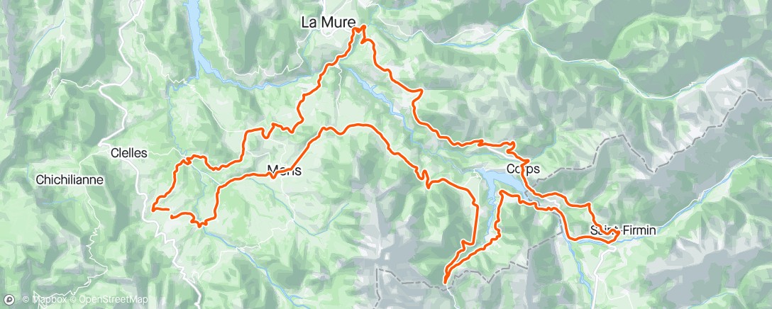 Map of the activity, Tour du Drac