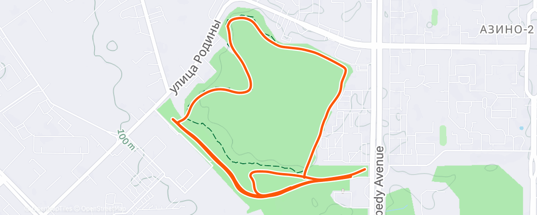 Map of the activity, Morning Run