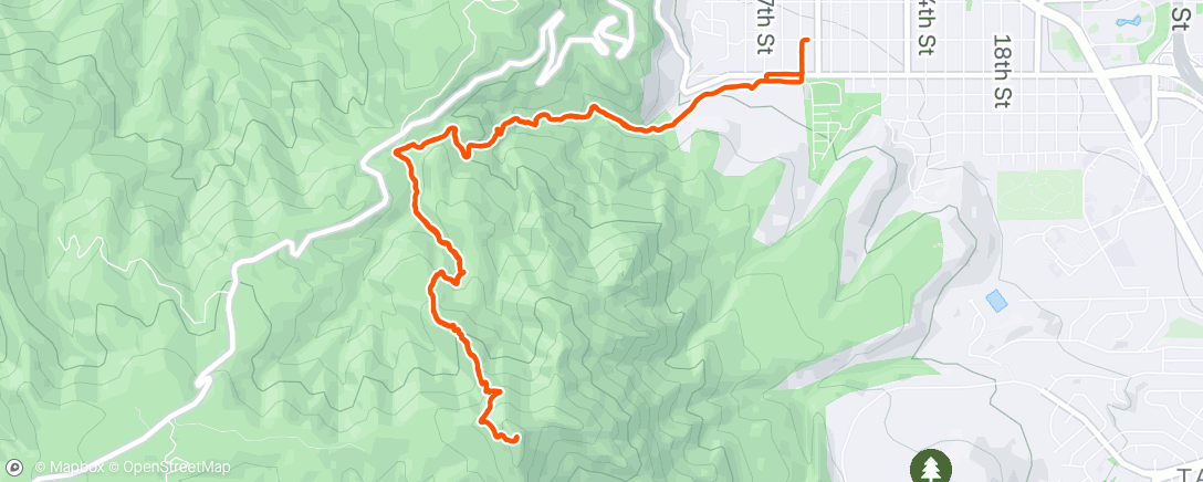 Map of the activity, Afternoon Hike
