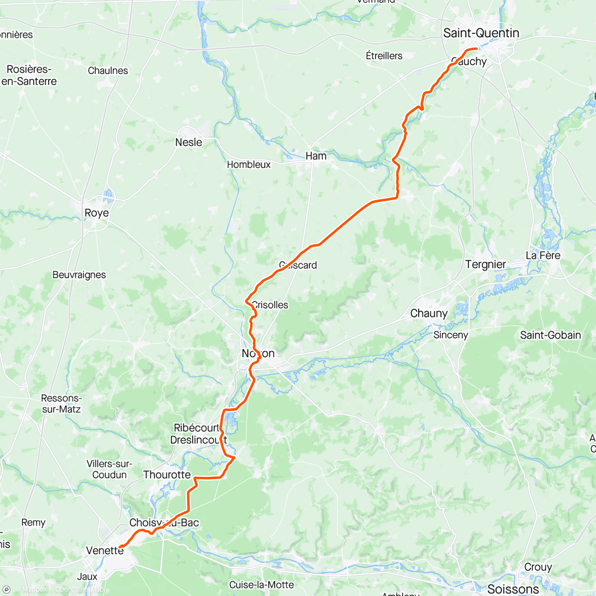 Map of the activity, Pelgrimage, Etappe 3 - deel 2 (totaal 192 km)