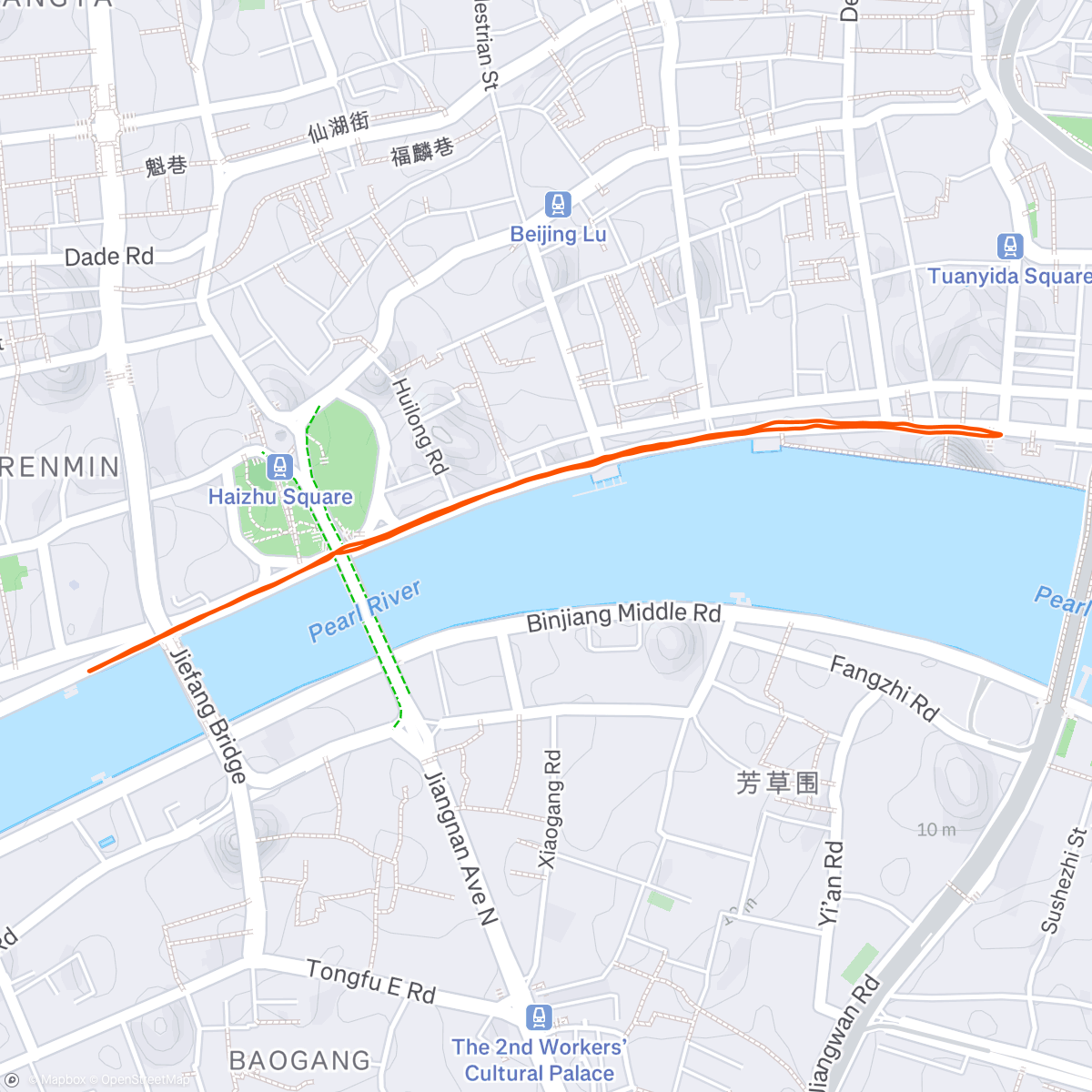 Map of the activity, Lunch Run