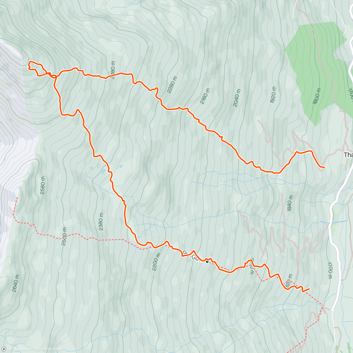 Map of the activity, Tällihorn skitour