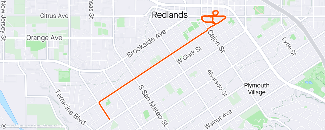 Map of the activity, Redlands crit attempt